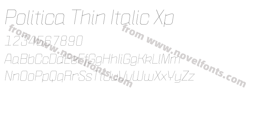 Politica Thin Italic XpPreview