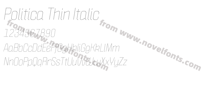 Politica Thin ItalicPreview