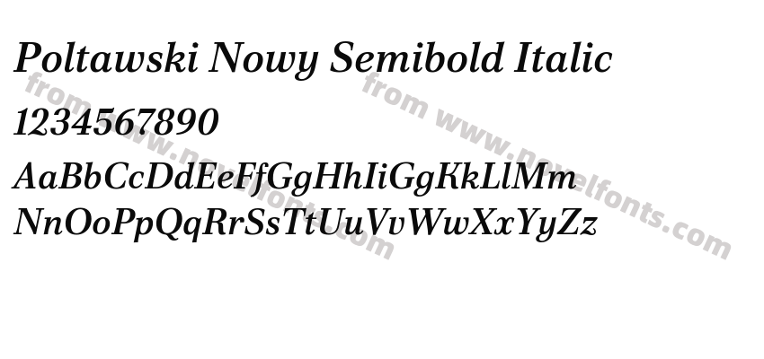 Poltawski Nowy Semibold ItalicPreview