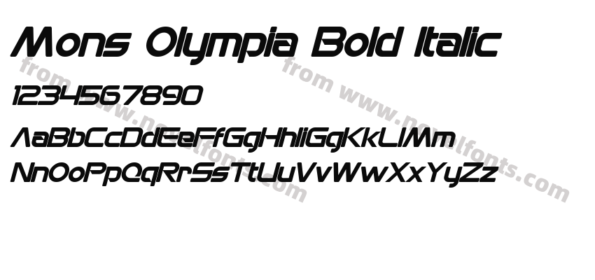 Mons Olympia Bold ItalicPreview