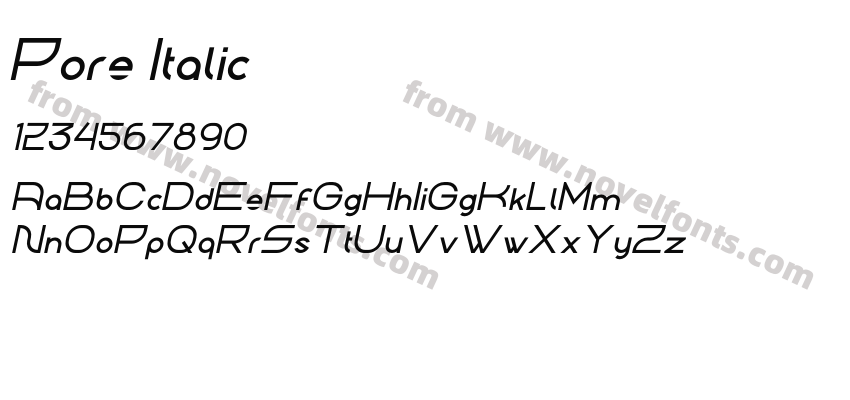 Pore ItalicPreview