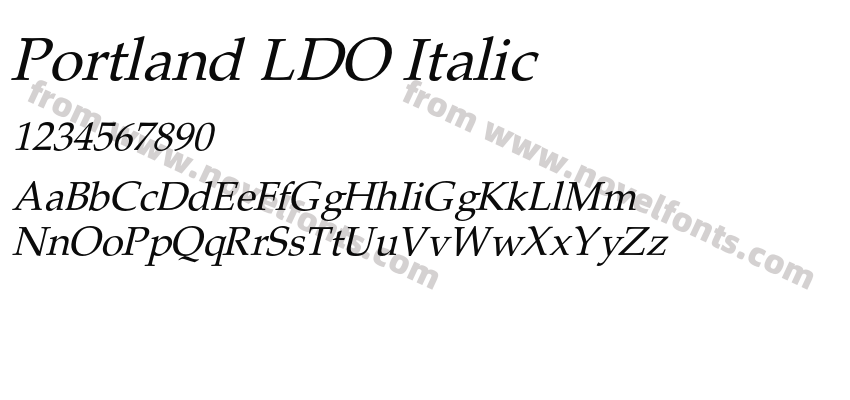 Portland LDO ItalicPreview