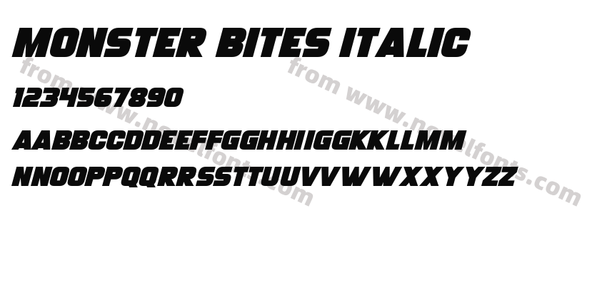 Monster Bites ItalicPreview