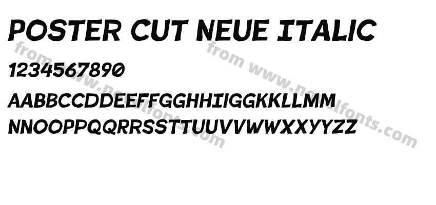 Poster Cut Neue ItalicPreview