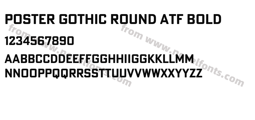 Poster Gothic Round ATF BoldPreview