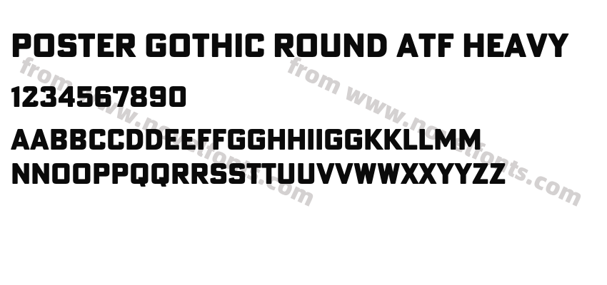Poster Gothic Round ATF HeavyPreview