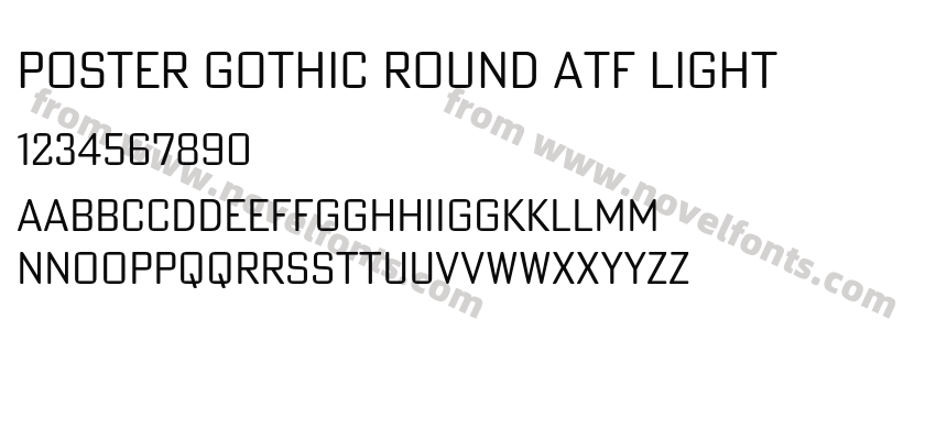 Poster Gothic Round ATF LightPreview