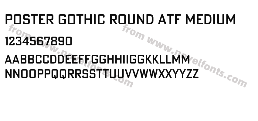 Poster Gothic Round ATF MediumPreview