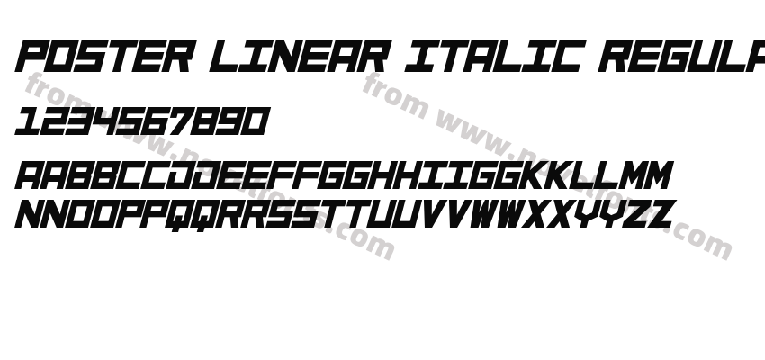 Poster Linear italic RegularPreview