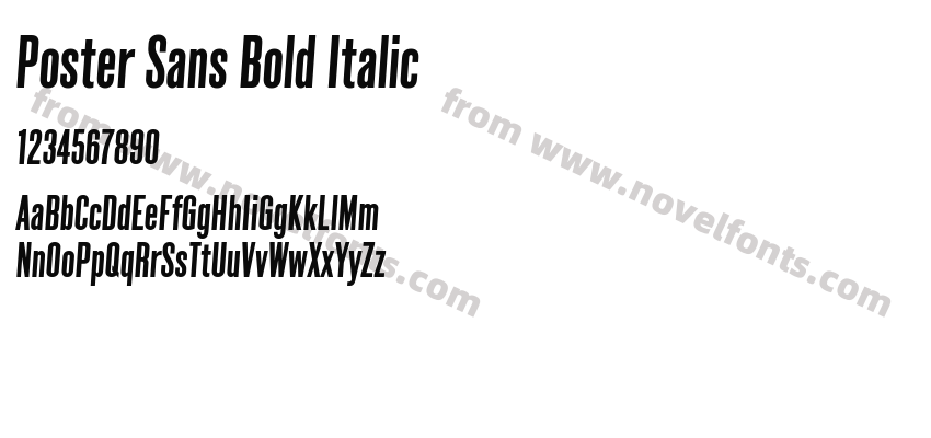 Poster Sans Bold ItalicPreview