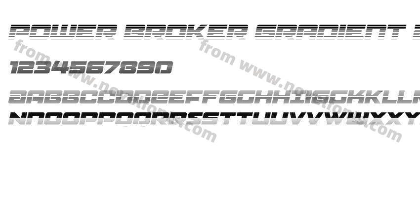 Power Broker Gradient 2 ItalicPreview