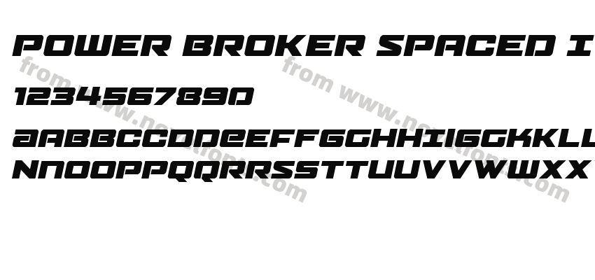 Power Broker Spaced ItalicPreview