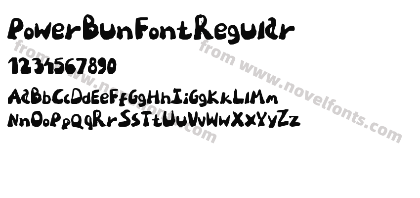 Power Bun Font RegularPreview