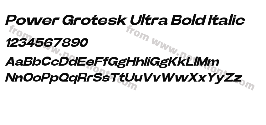 Power Grotesk Ultra Bold ItalicPreview