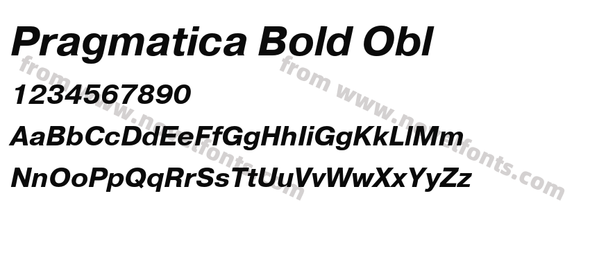 Pragmatica Bold OblPreview