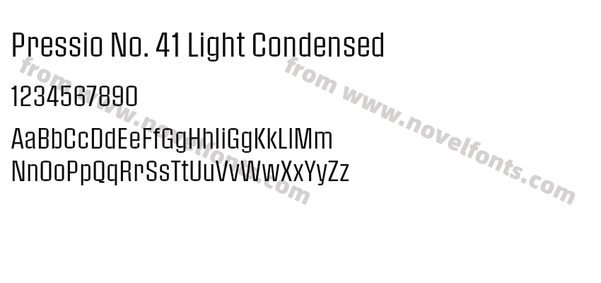 Pressio No. 41 Light CondensedPreview