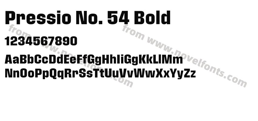 Pressio No. 54 BoldPreview
