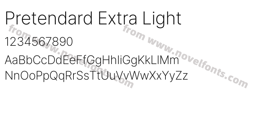 Pretendard Extra LightPreview