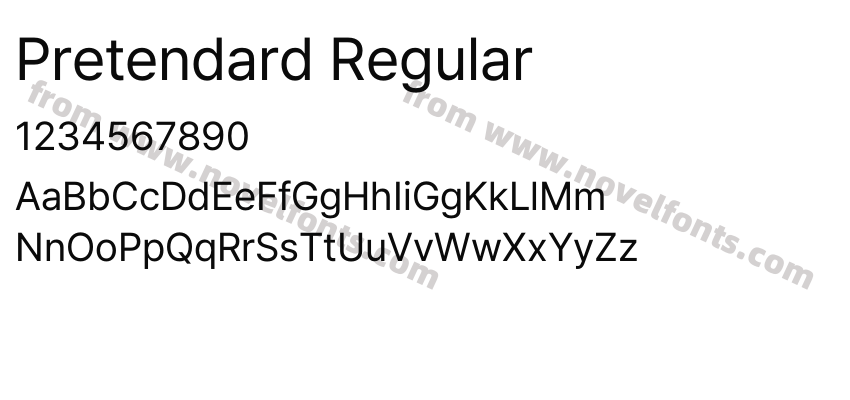 Pretendard RegularPreview