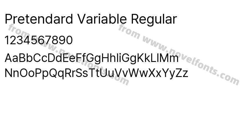 Pretendard Variable RegularPreview
