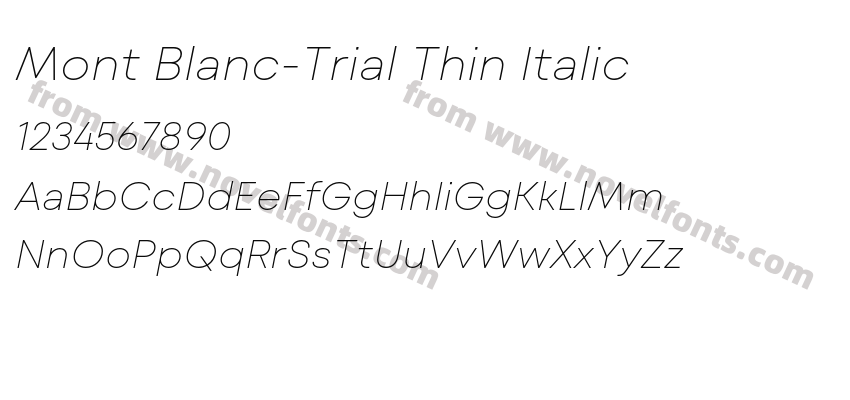 Mont Blanc-Trial Thin ItalicPreview