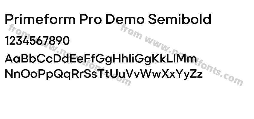 Primeform Pro Demo SemiboldPreview