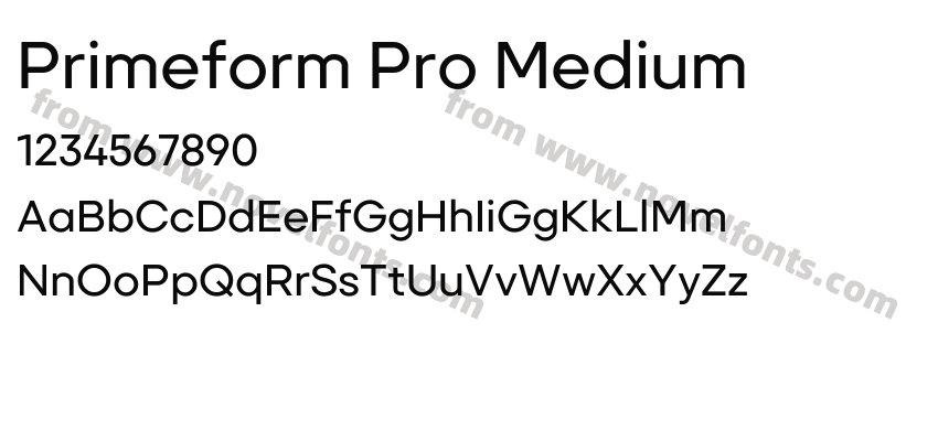 Primeform Pro MediumPreview
