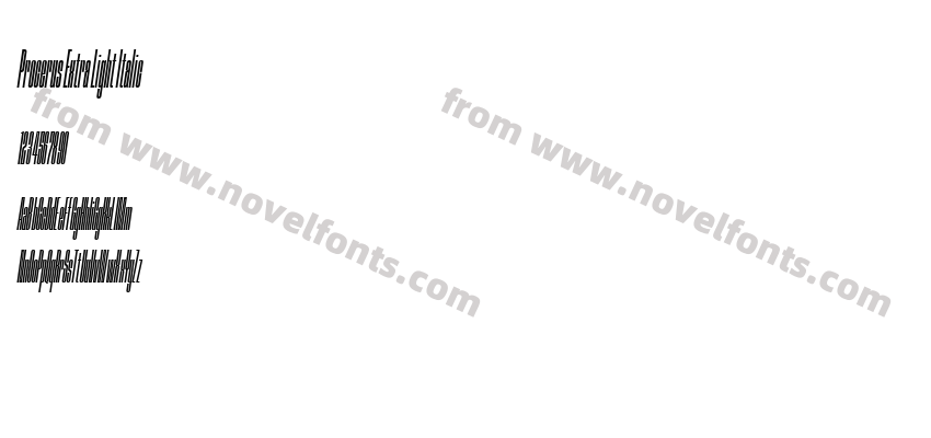 Procerus Extra Light ItalicPreview