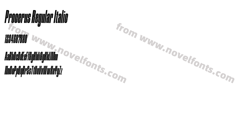Procerus Regular ItalicPreview