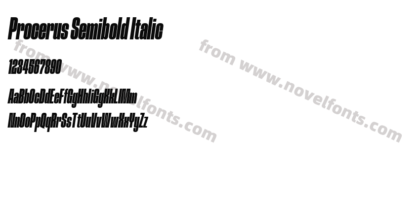 Procerus Semibold ItalicPreview