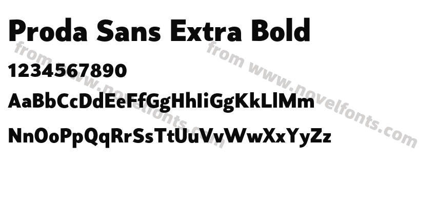 Proda Sans Extra BoldPreview