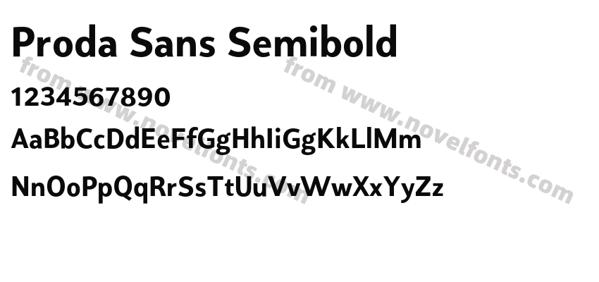 Proda Sans SemiboldPreview