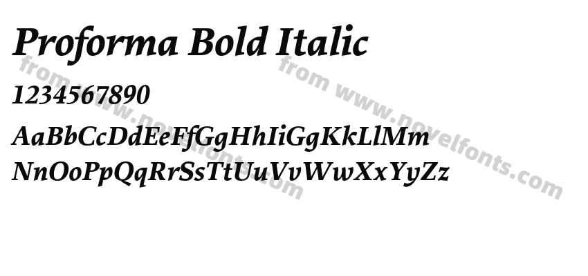 Proforma Bold ItalicPreview