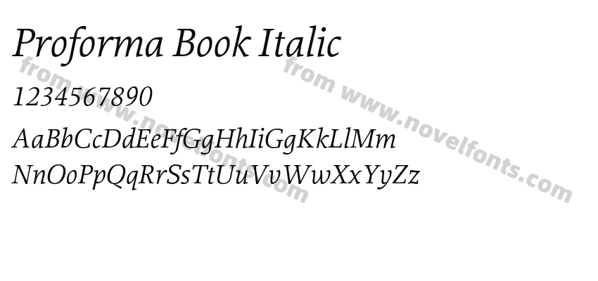Proforma Book ItalicPreview