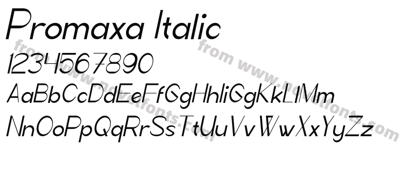 Promaxa ItalicPreview