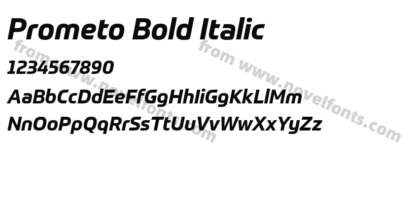 Prometo Bold ItalicPreview