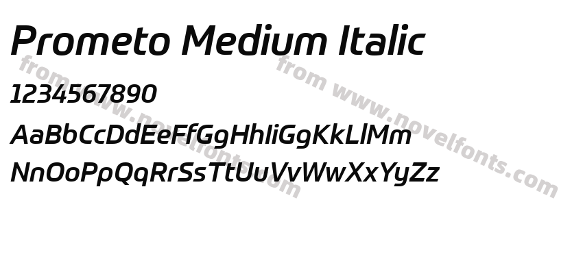 Prometo Medium ItalicPreview
