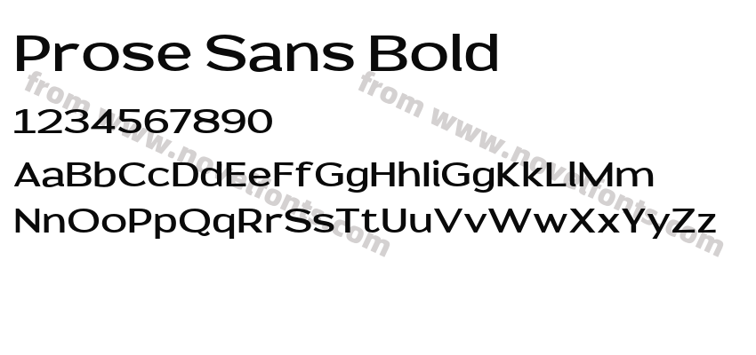 Prose Sans BoldPreview