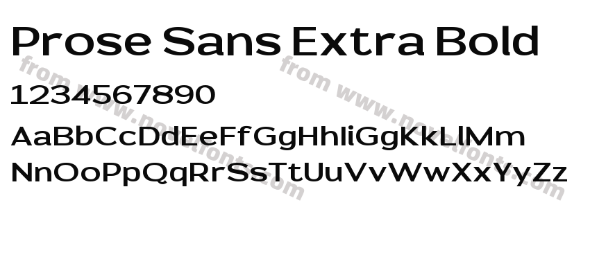 Prose Sans Extra BoldPreview