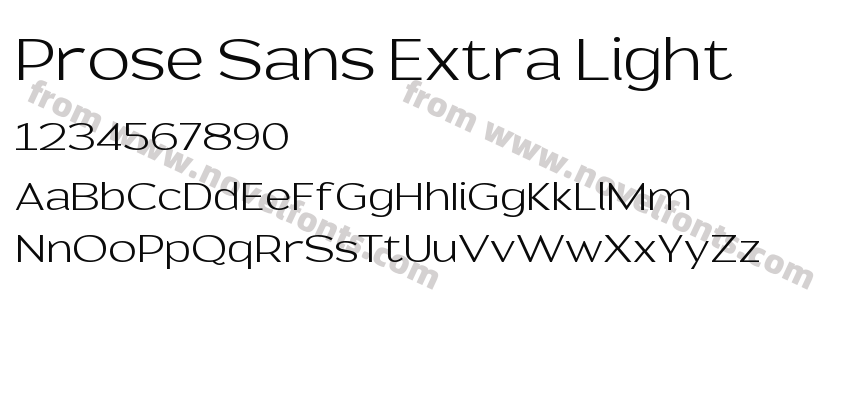 Prose Sans Extra LightPreview