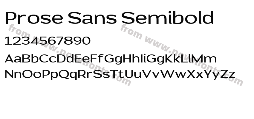 Prose Sans SemiboldPreview