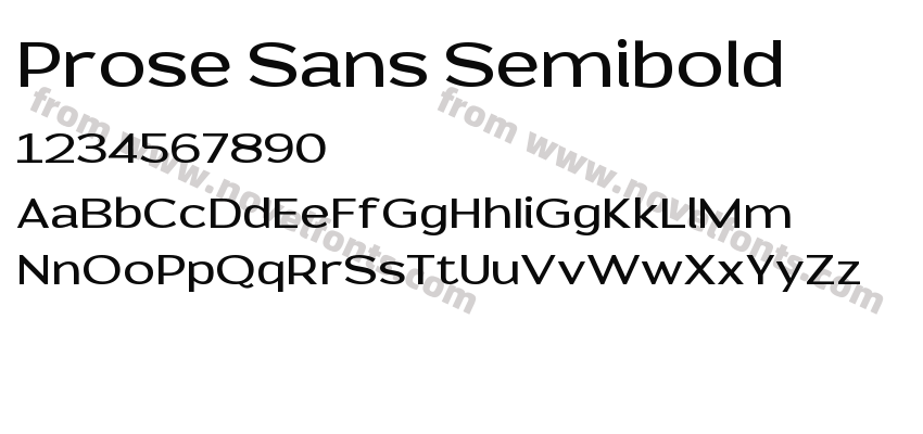 Prose Sans SemiboldPreview