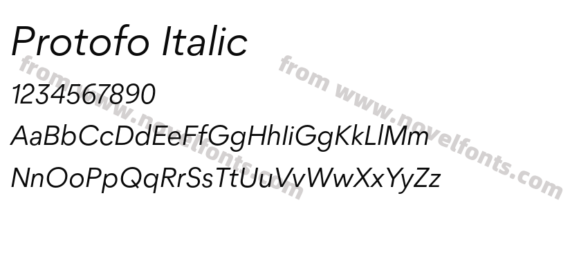 Protofo ItalicPreview