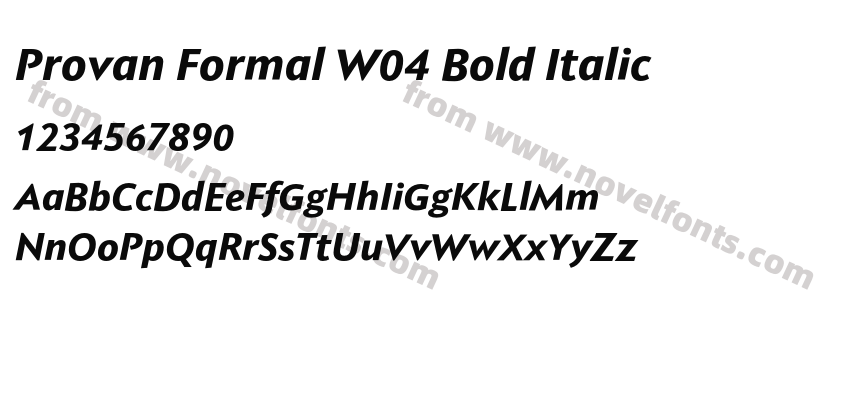 Provan Formal W04 Bold ItalicPreview