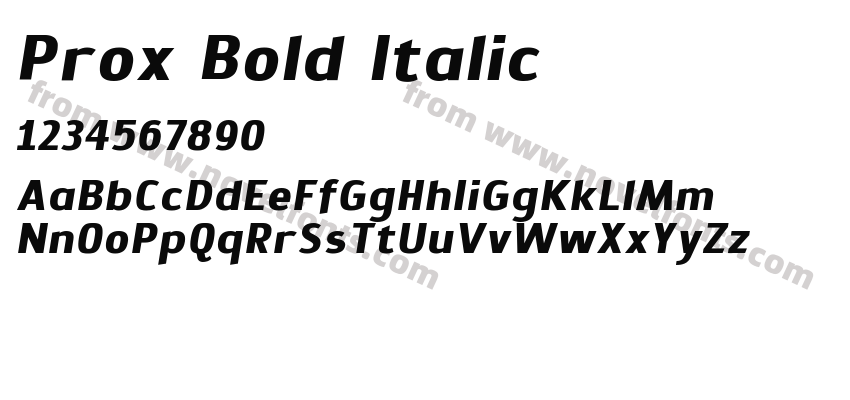 Prox Bold ItalicPreview