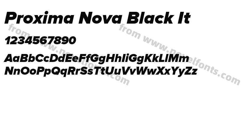 Proxima Nova Black ItPreview