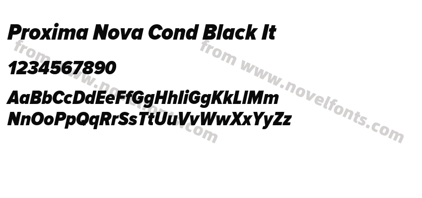Proxima Nova Cond Black ItPreview