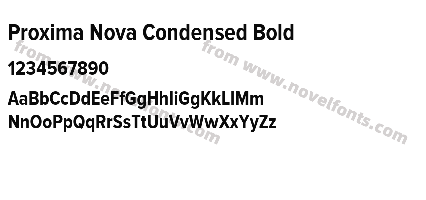 Proxima Nova Condensed BoldPreview