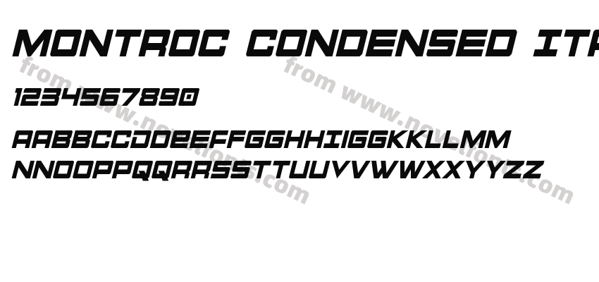 Montroc Condensed ItalicPreview