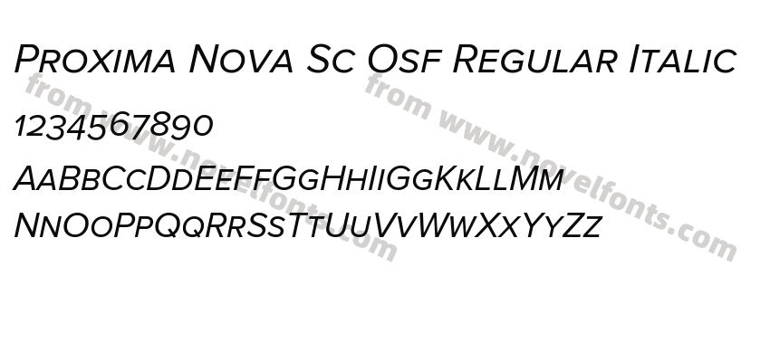 Proxima Nova Sc Osf Regular ItalicPreview